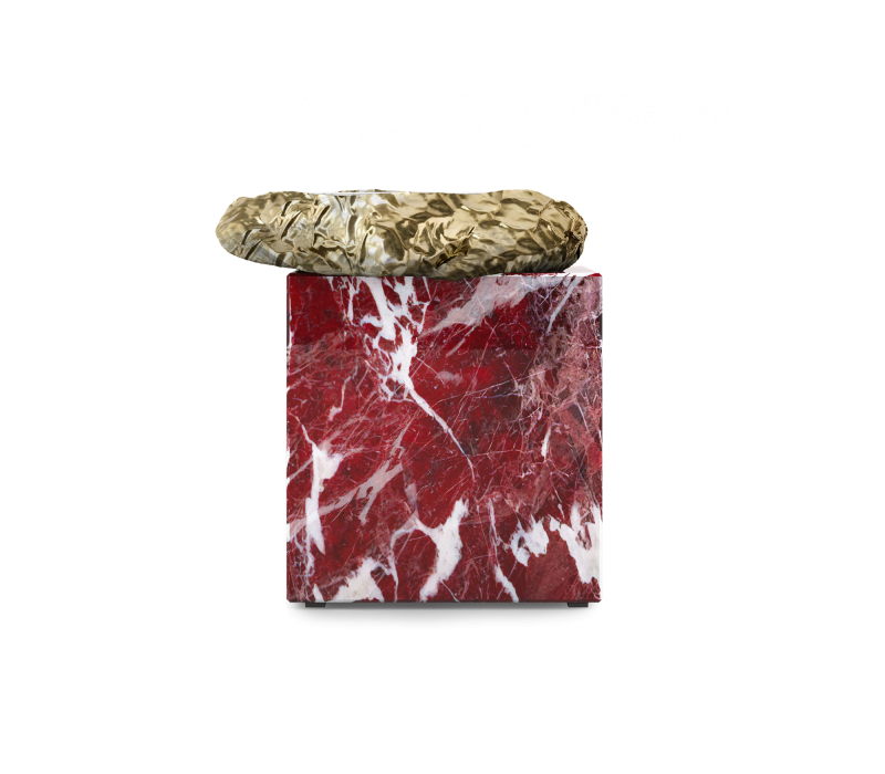 Stonehenge Rosso Levanto And Carrara Side Table mobile image 1