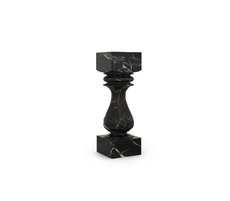 Pietra Nero Marquina Pedestal mobile image 1
