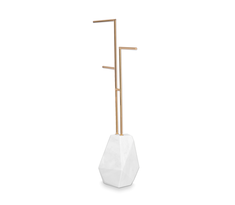 Diamond White Towel Rack mobile image 2