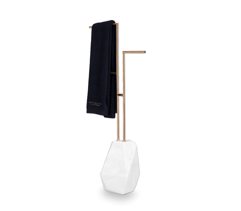 Diamond White Towel Rack mobile image 4