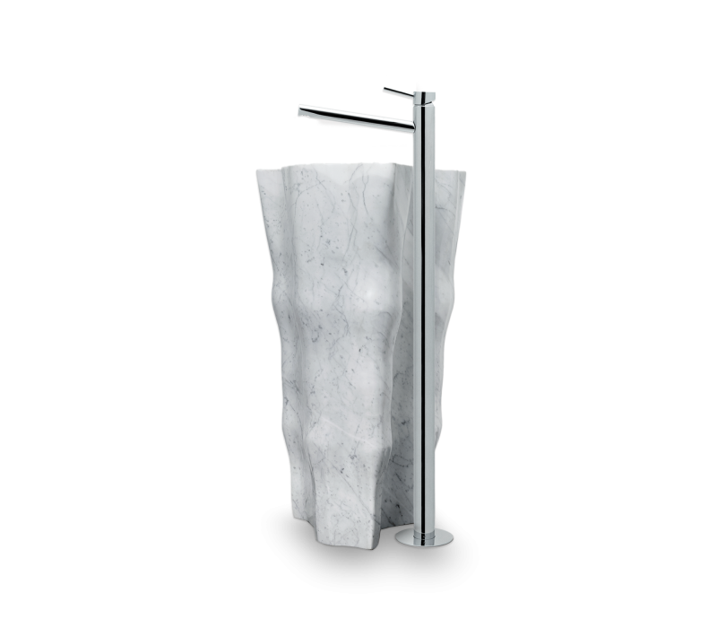 Eden White Marble Freestand mobile image 2
