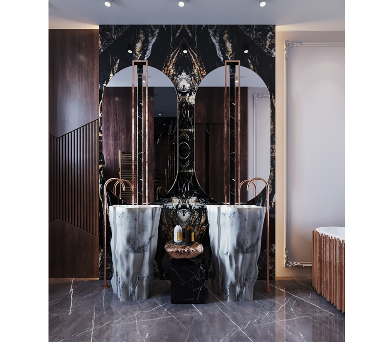 Eden White Marble Freestand mobile image 5