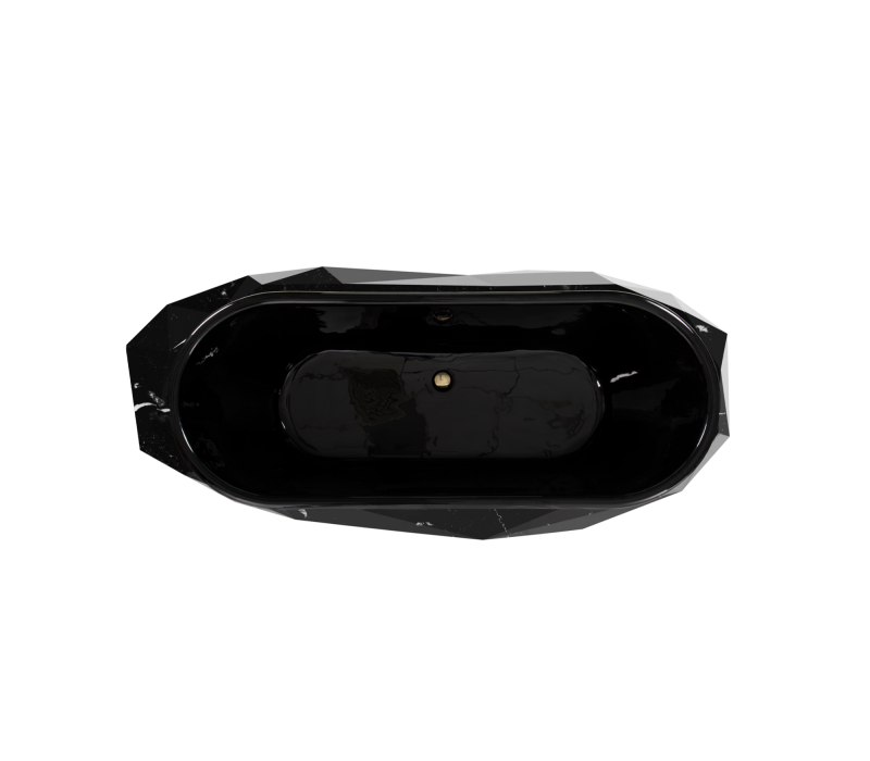 Diamond Nero Marquina Faux-marble II Bathtub mobile image 3