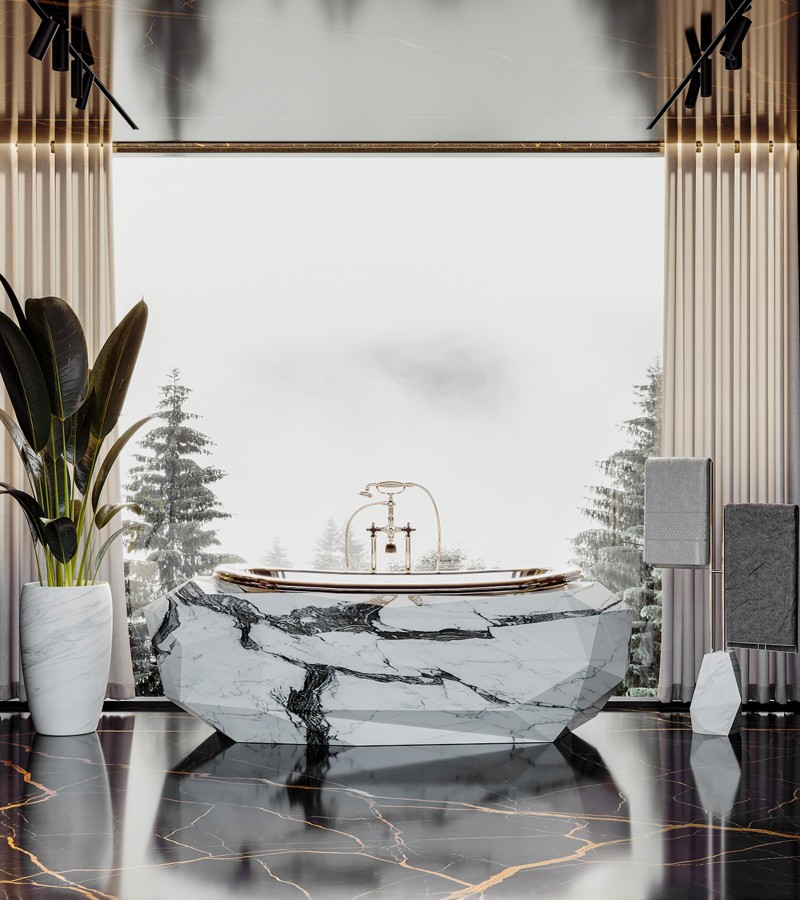 diamond carrara faux-marble