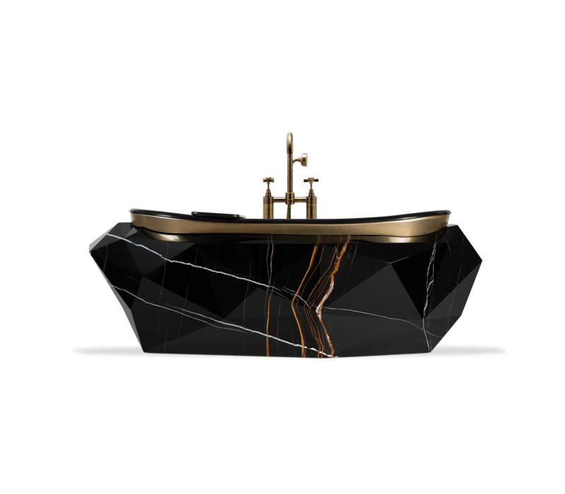 Diamond Sahara Noir Faux-marble Bathtub mobile image 1