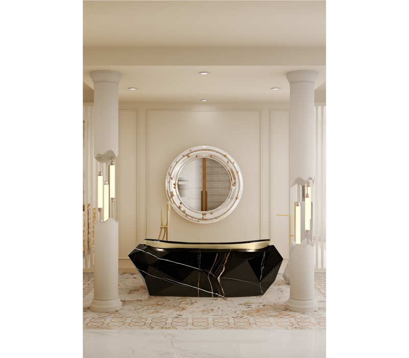 Diamond Sahara Noir Faux-marble Bathtub mobile image 6