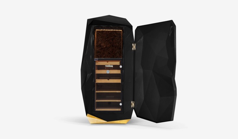 Diamond Black Cigar Humidor