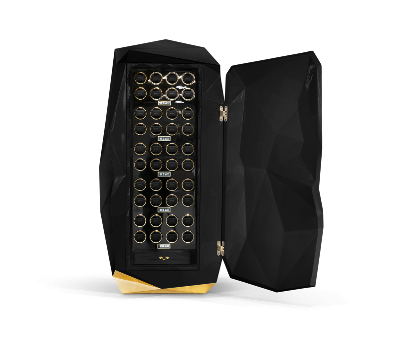 Diamond Black Watch Winder Cabinet mobile image 3
