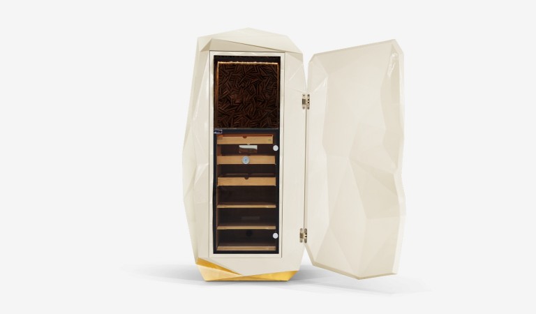 Diamond Cream Cigar Humidor