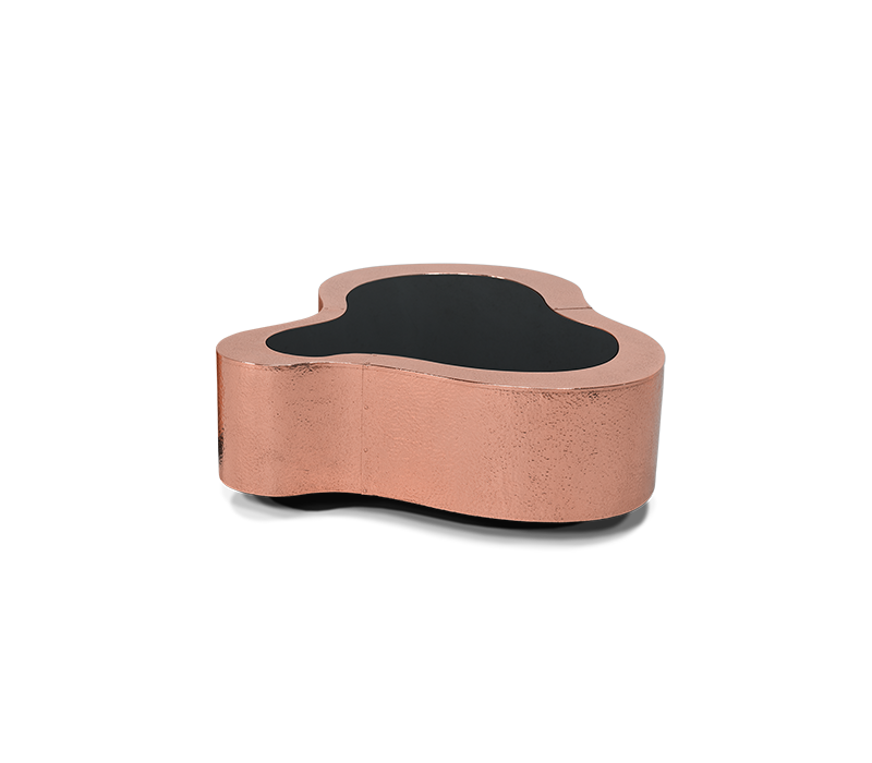 Wave Hammered Copper Center Table mobile image 5