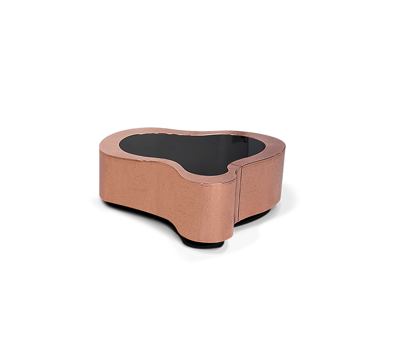 Wave Hammered Copper Center Table mobile image 6