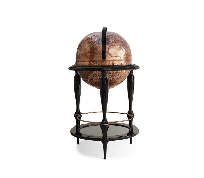 Equator Copper Globe Bar mobile image 1