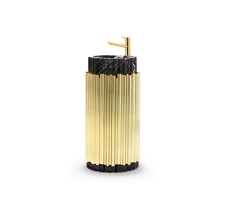 Symphony Nero Marquina Marble Freestand mobile image 2