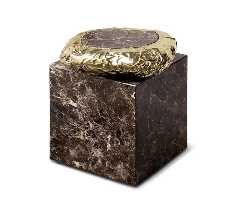 Stonehenge Emperador Side Table mobile image 1