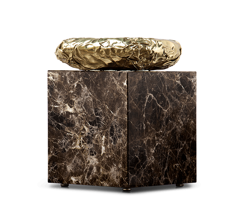 Stonehenge Emperador Side Table mobile image 2