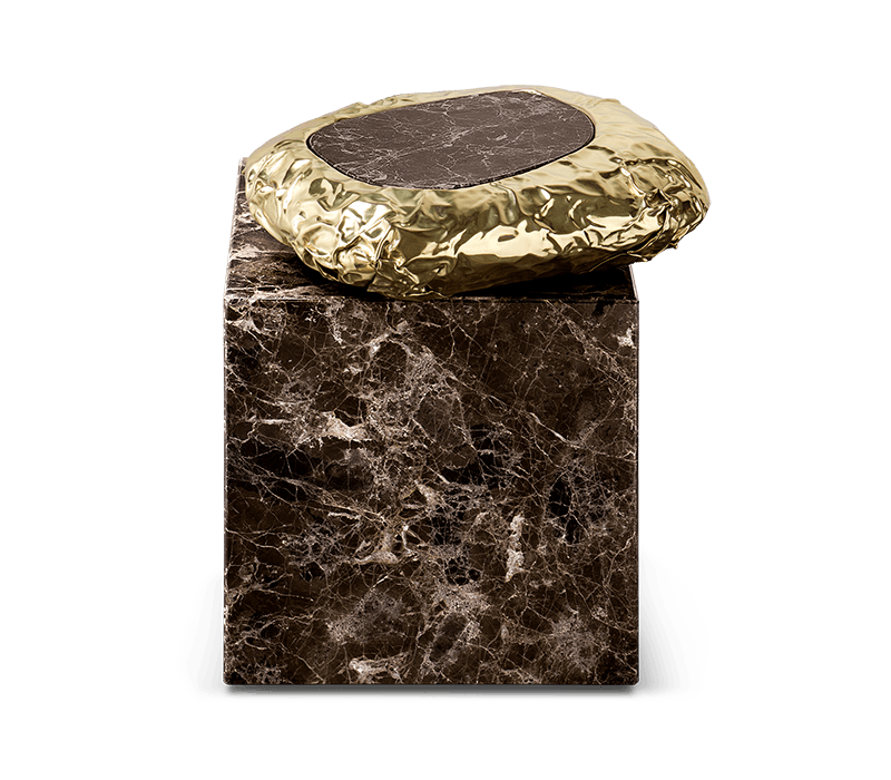 Stonehenge Emperador Side Table mobile image 3