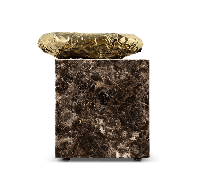 Stonehenge Emperador Side Table mobile image 4