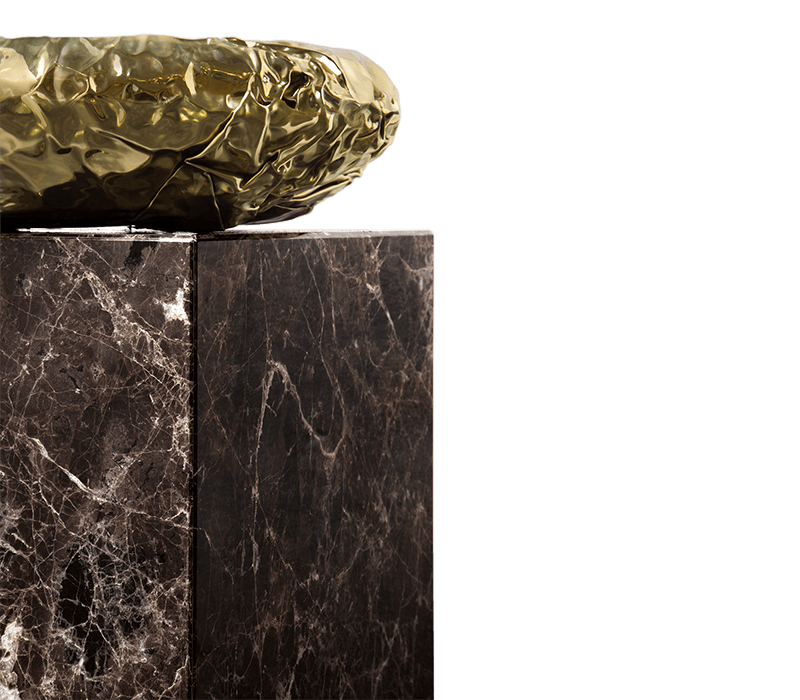 Stonehenge Emperador Side Table mobile image 5