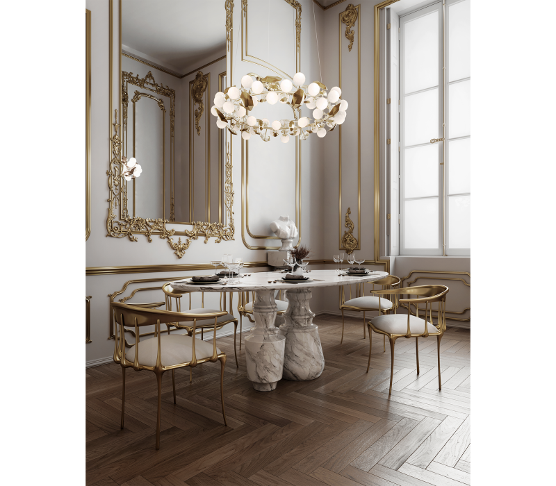 Pietra Oval Nero Marquina Dining Table mobile image 5