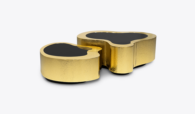 wave hammered brass
