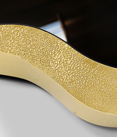 wave hammered brass