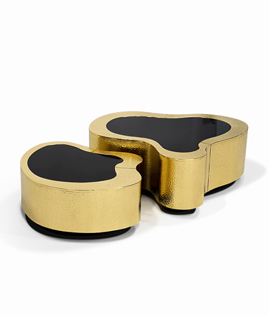 wave hammered brass