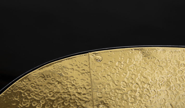 wave hammered brass