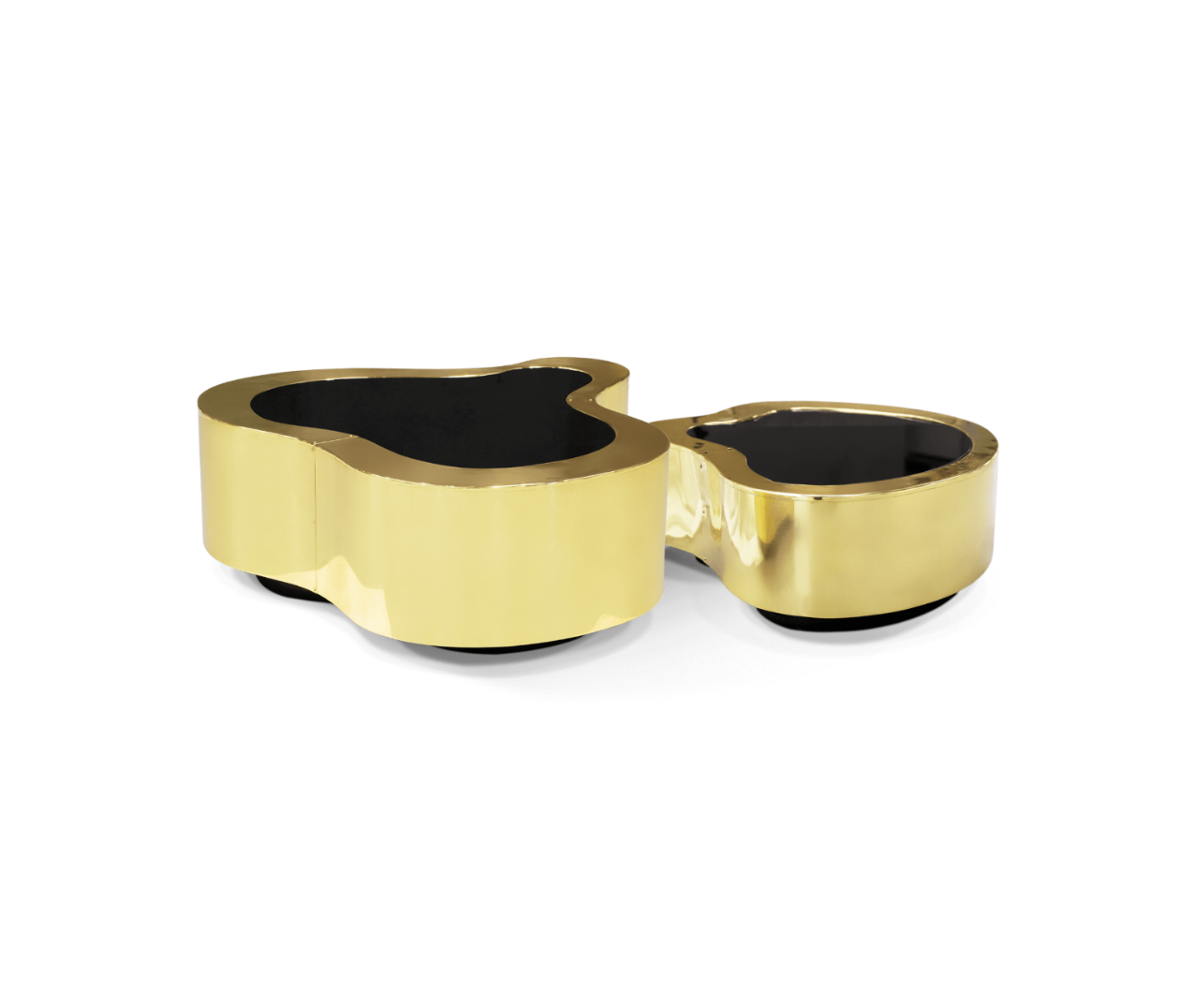 Contemporary wave polished brass by Boca do Lobo