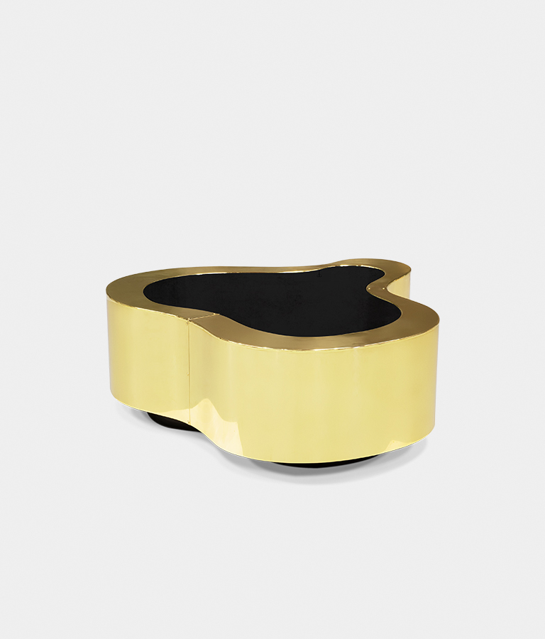 wave polished brass
