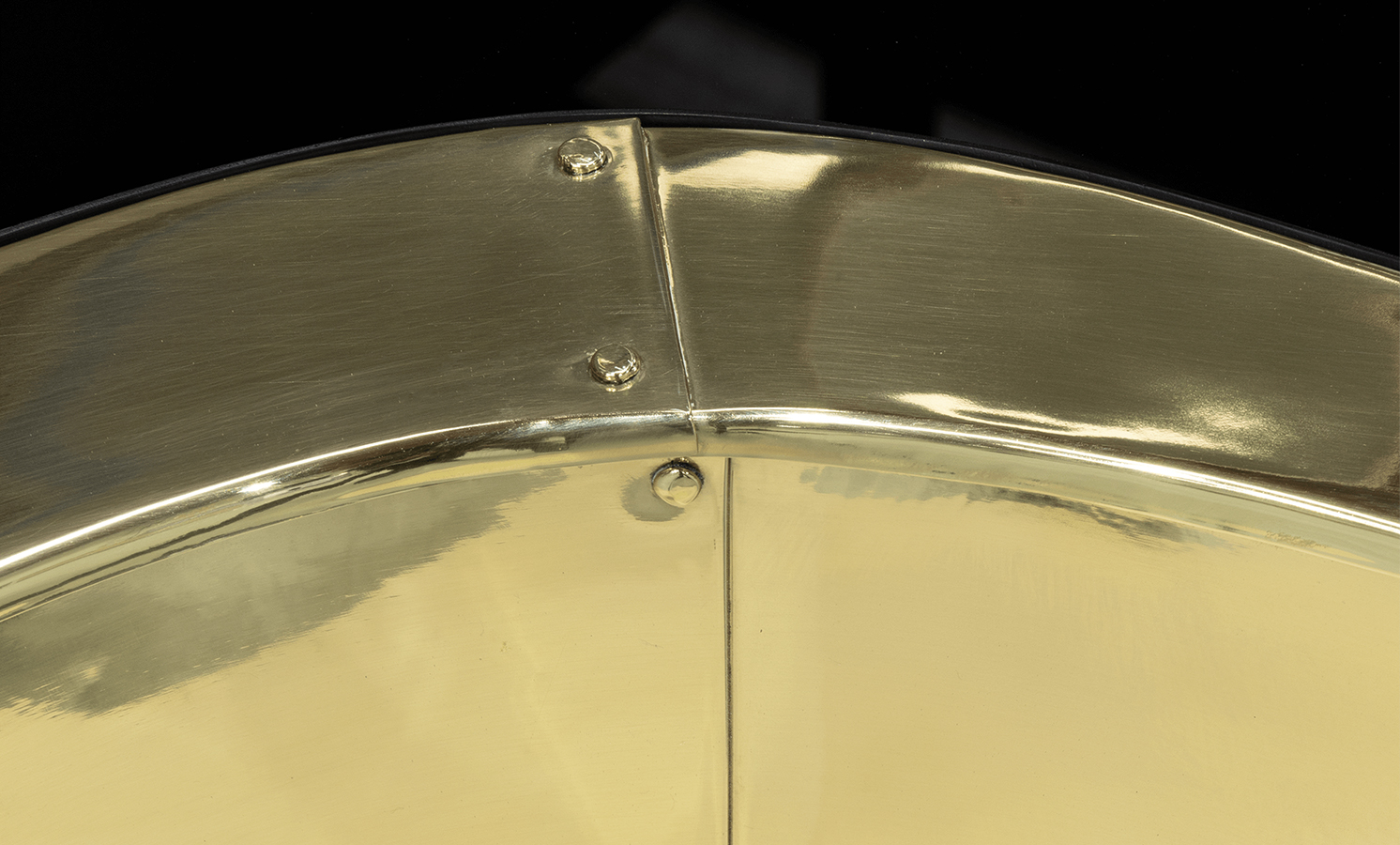 wave polished brass