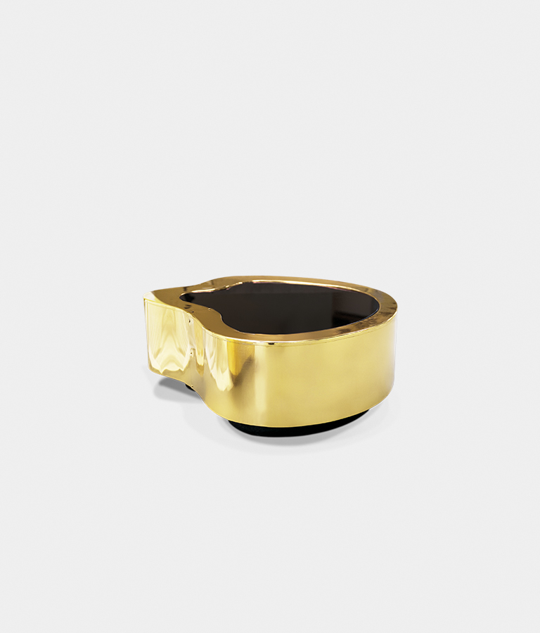 wave polished brass