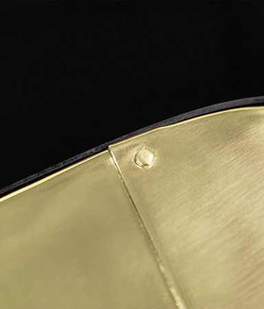 wave polished brass