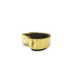 wave small polished brass
