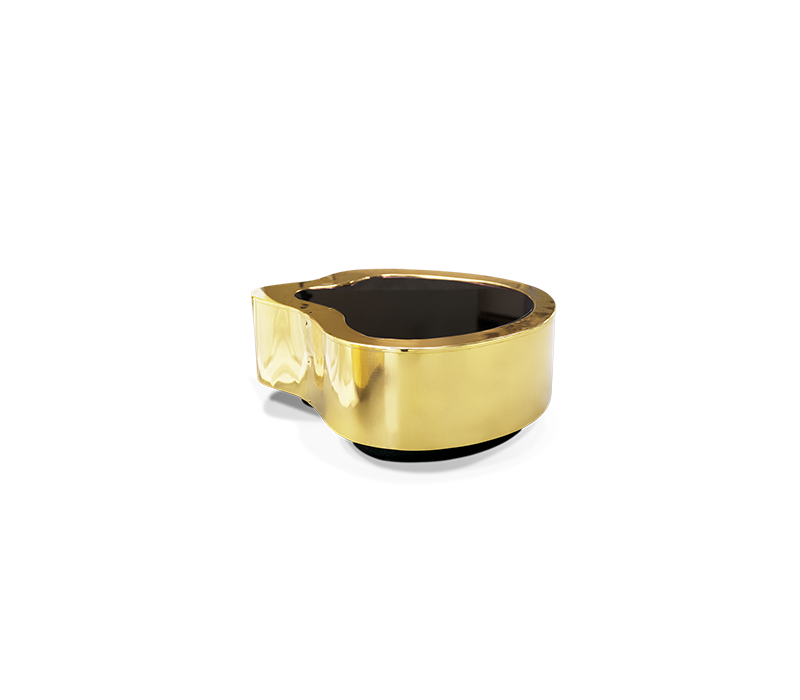 Wave Polished Brass Center Table mobile image 4