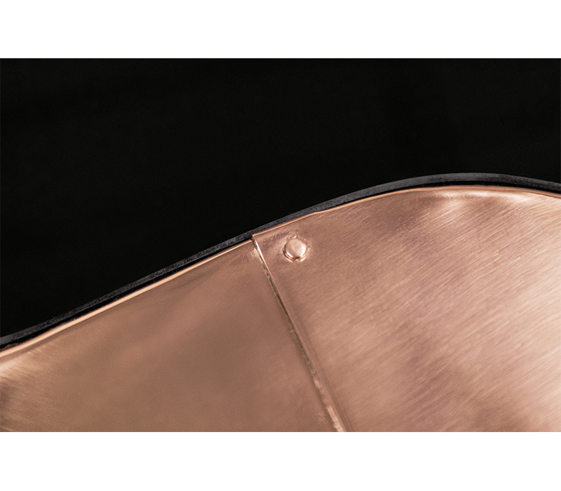 Wave Small Polished Copper Center Table mobile image 5