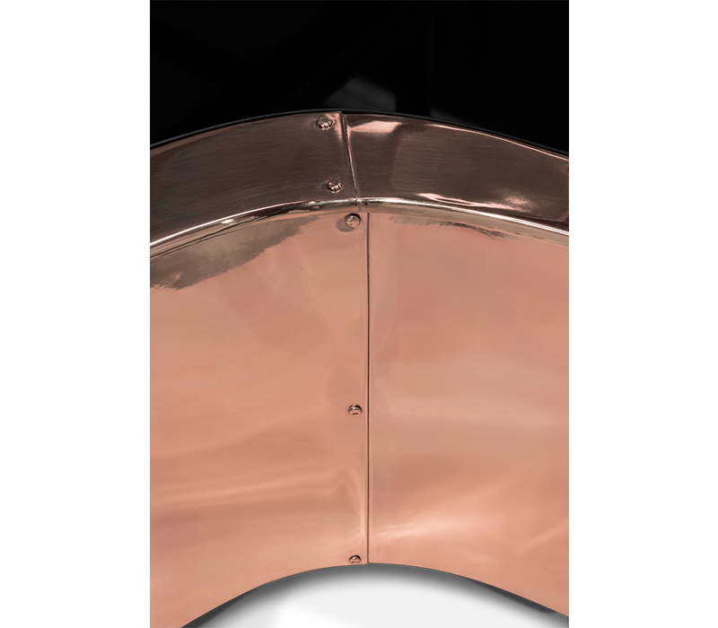 Wave Small Polished Copper Center Table mobile image 6