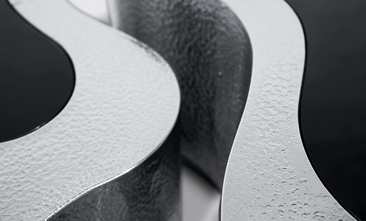 wave hammered stainless steel