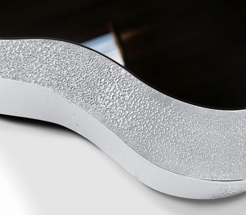 Wave Hammered Stainless Steel Center Table mobile image 6