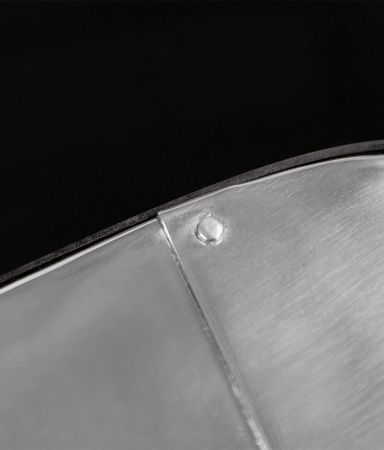 wave  polished stainless steel