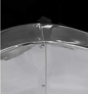 wave  polished stainless steel