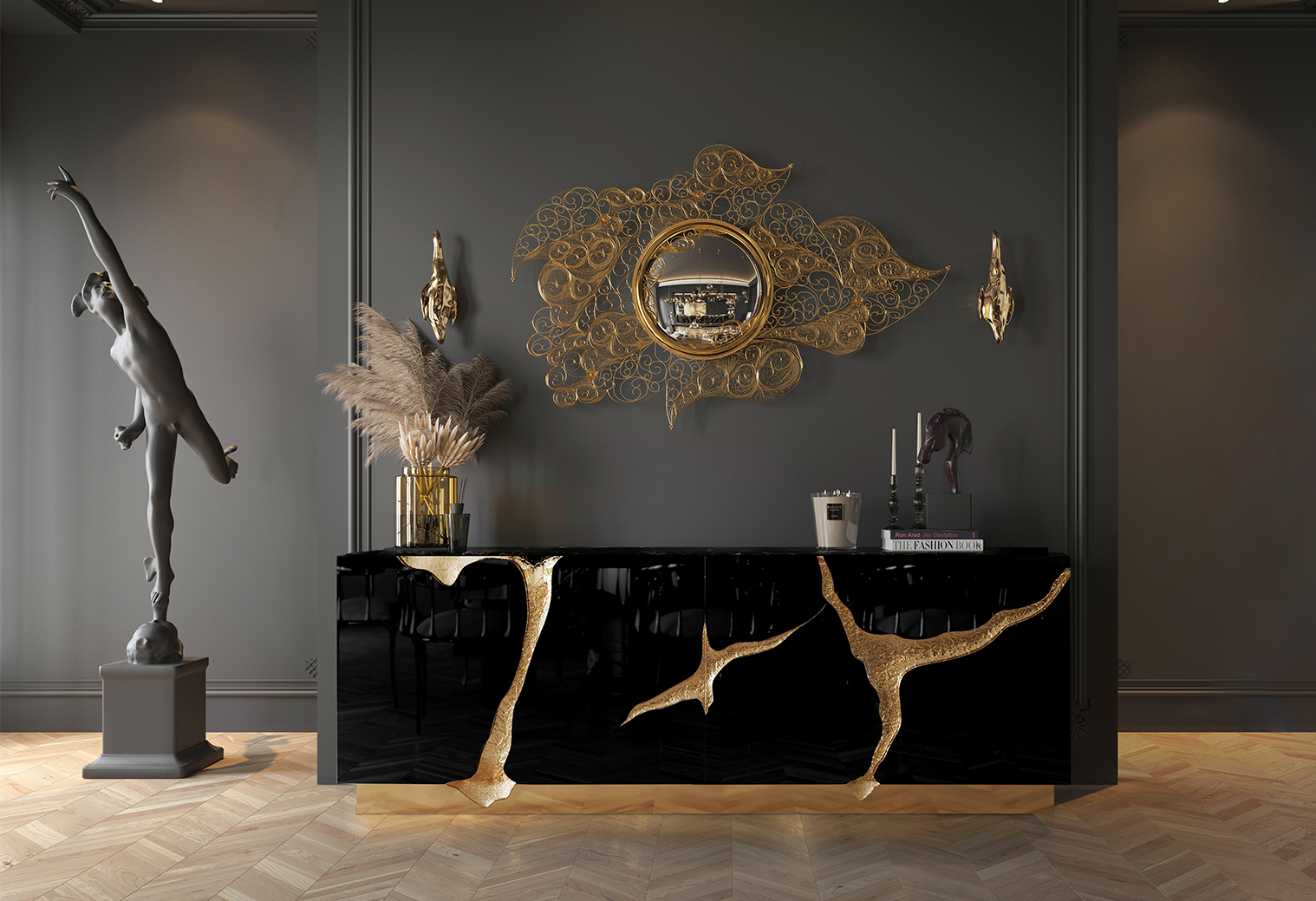 Contemporary lapiaz black by Boca do Lobo