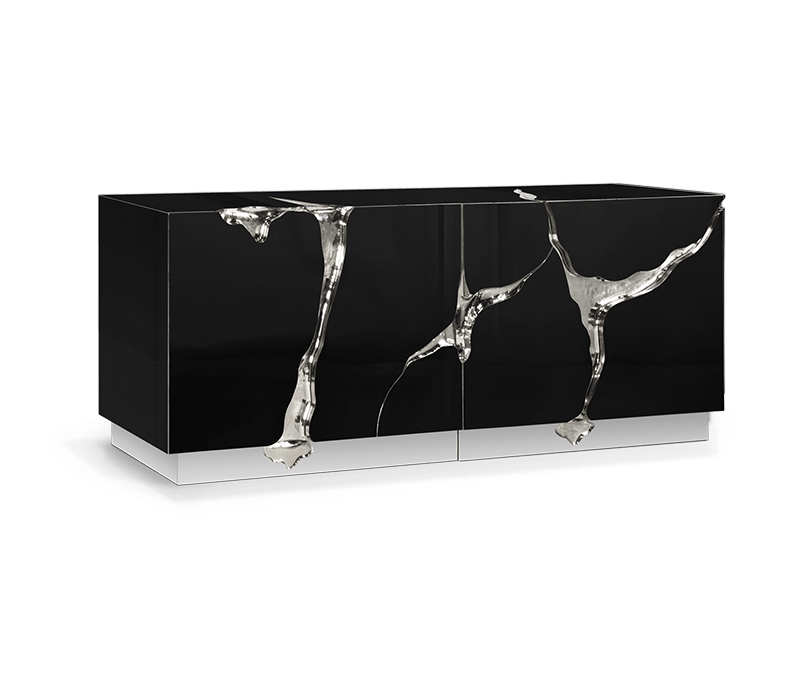 Lapiaz Black Silver Sideboard mobile image 2