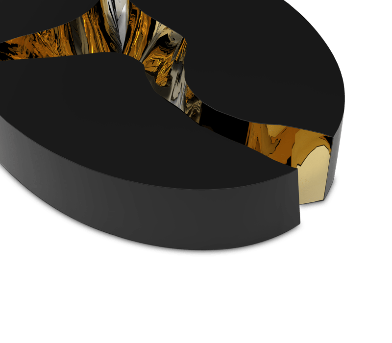 Lapiaz Oval Black Center Table mobile image 3