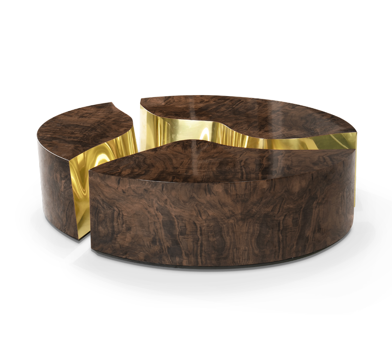 Lapiaz Oval Walnut Center Table mobile image 4