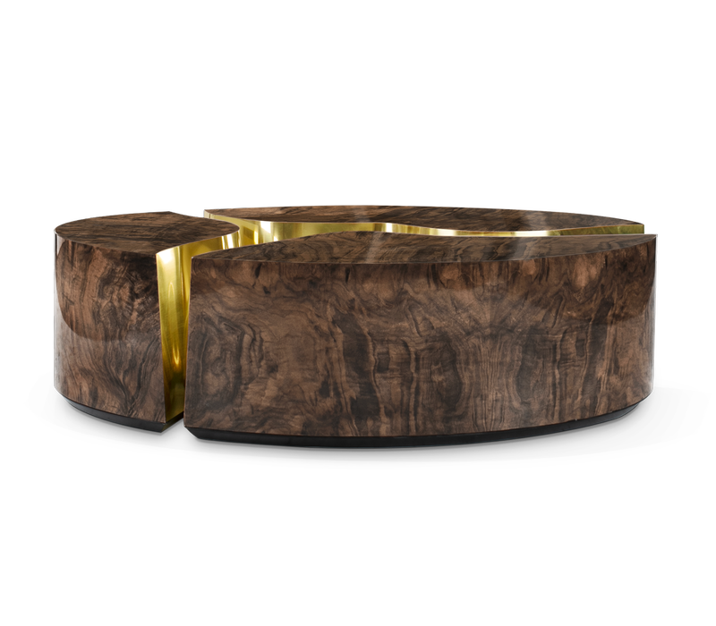 Lapiaz Oval Walnut Center Table mobile image 6