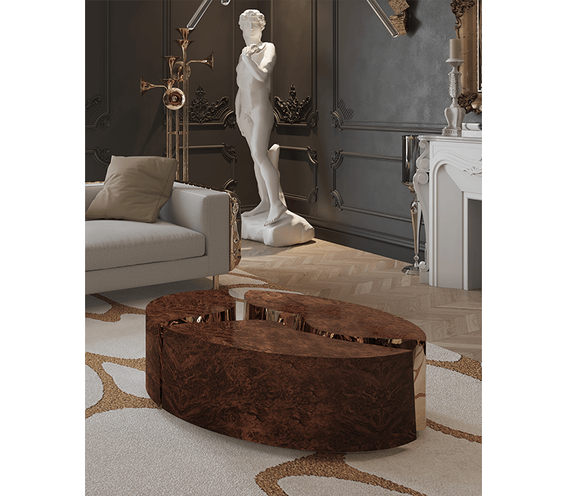 Lapiaz Oval Walnut Center Table mobile image 9