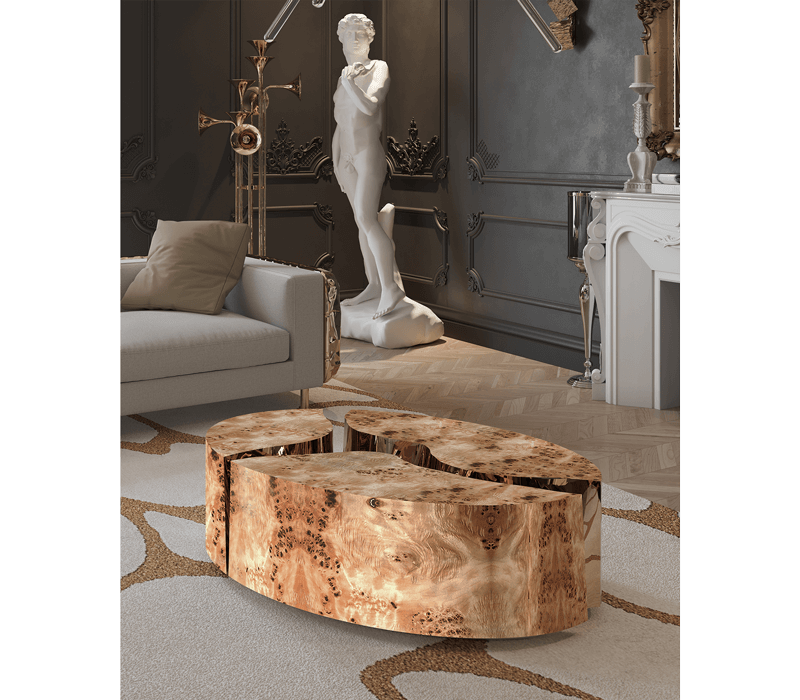 Lapiaz Oval Poplar Center Table mobile image 2