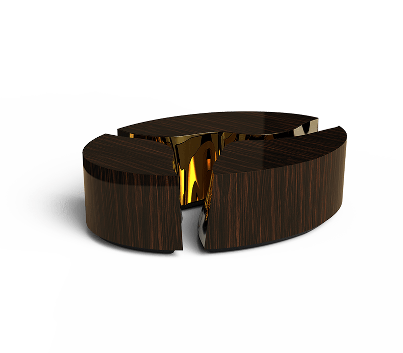 Lapiaz Oval Ebony Center Table mobile image 1