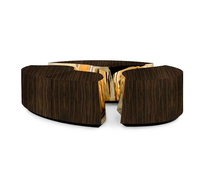 Lapiaz Oval Ebony Center Table mobile image 2