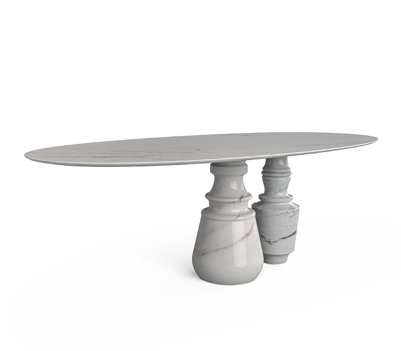 Pietra Oval Estremoz Dining Table mobile image 1